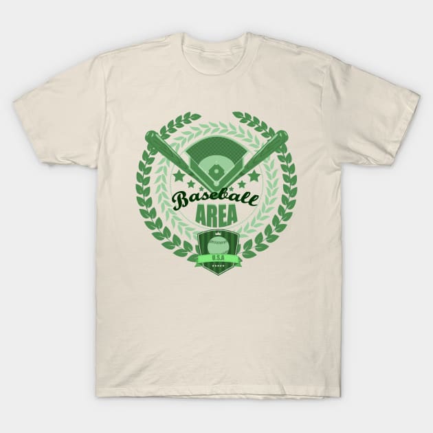 Baseball area T-Shirt by Spacecoincoin